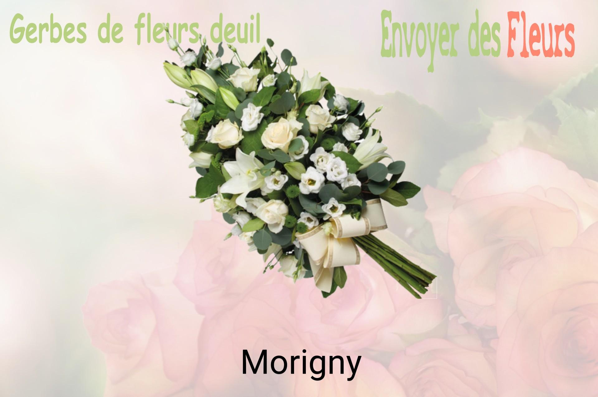 Gerbe de fleurs de deuil livrée à Morigny